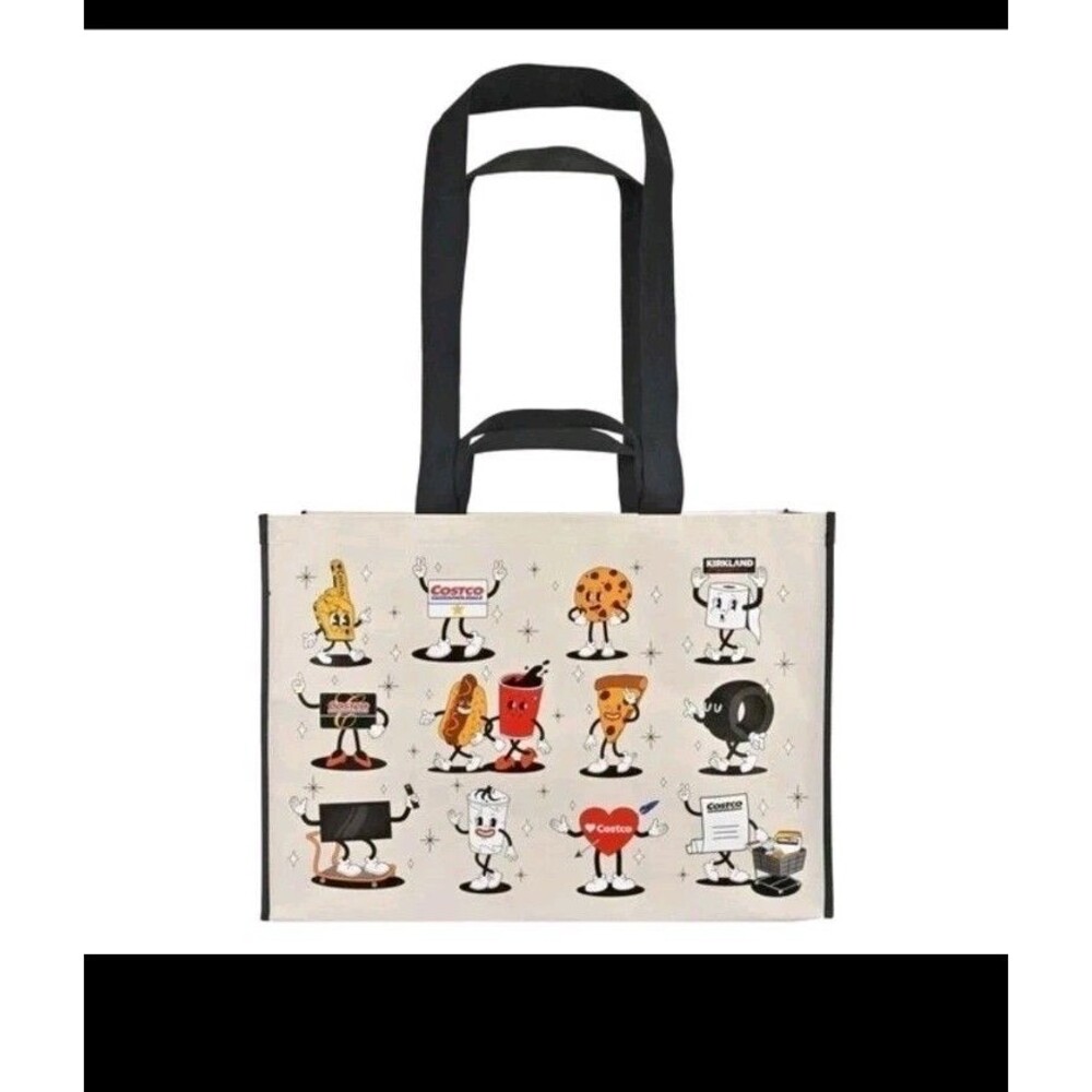 COSTCO KEEP COOL REUSABLE CHARACTER TOTE SHOPPING BAGS -4 BAGS -LARGE HEAVY DUTY - Picture 2 of 10